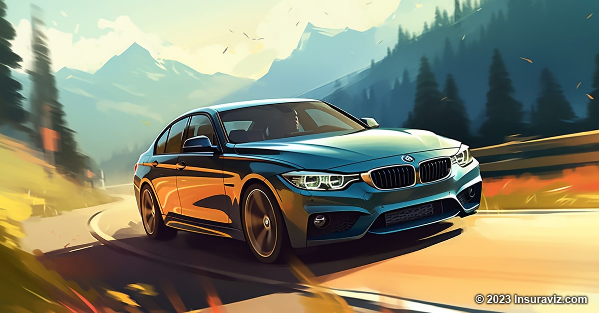 Stylized illustration of a BMW 335xi