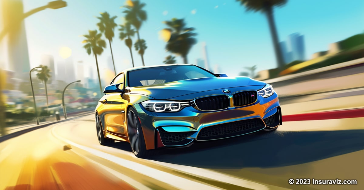 Stylized illustration of a BMW 428xi