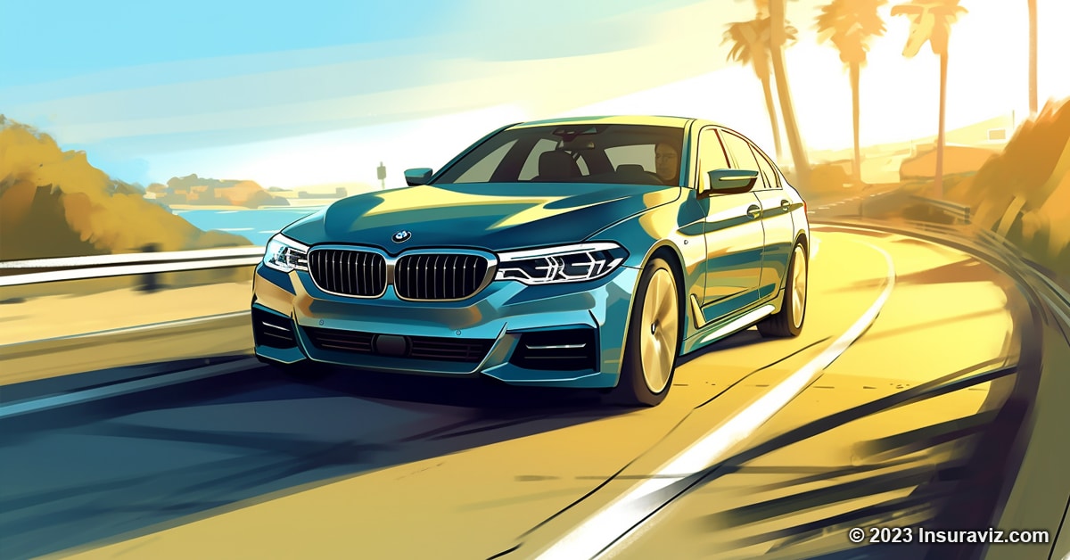 Stylized illustration of a BMW 535xi