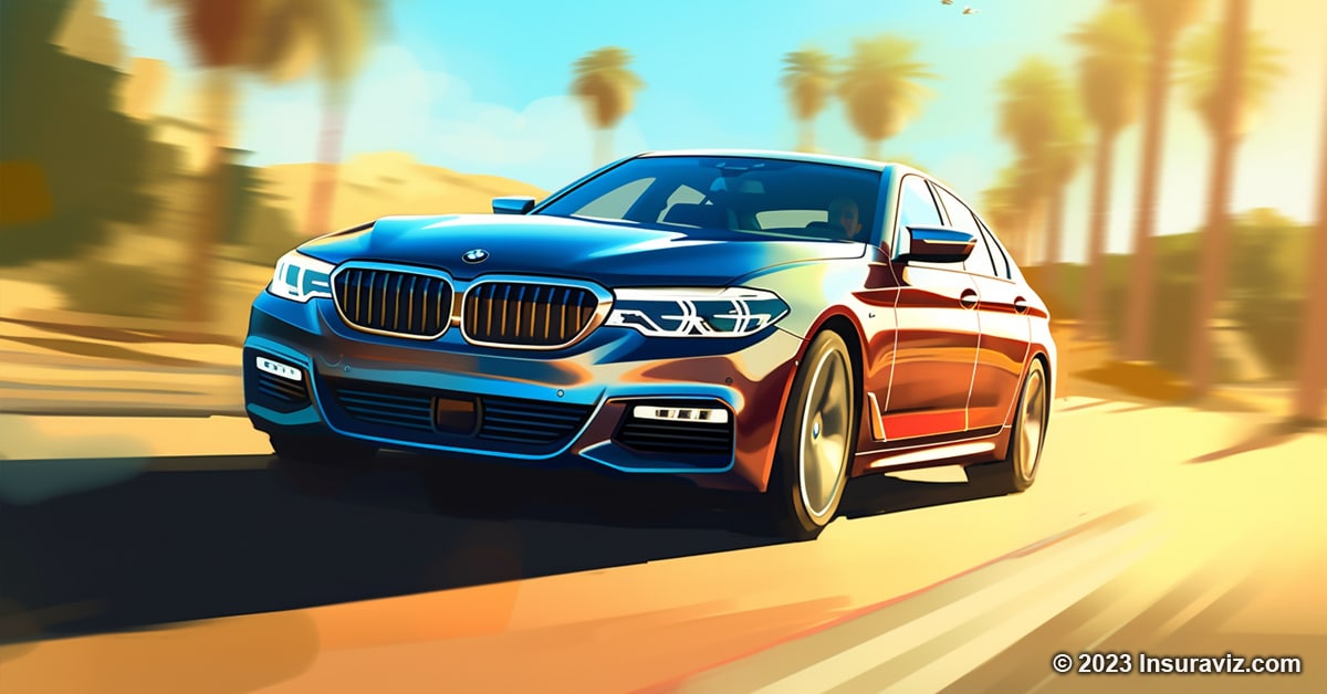 Stylized illustration of a BMW 550xi