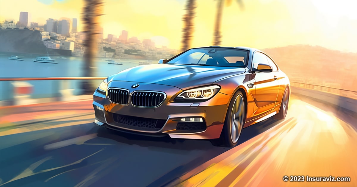 Stylized illustration of a BMW 650xi