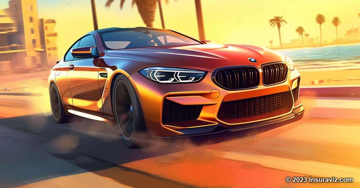 Stylized illustration of a BMW M6