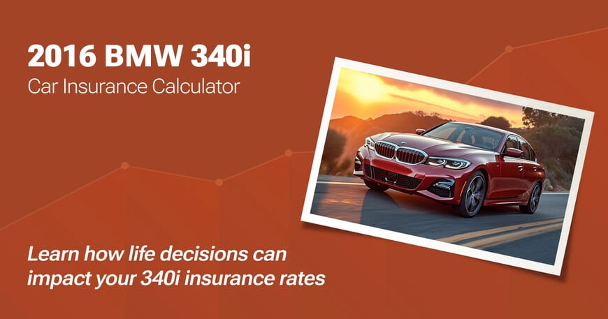 2016 BMW 340i car insurance calculator image