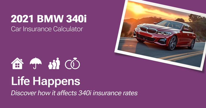 2021 BMW 340i car insurance calculator image
