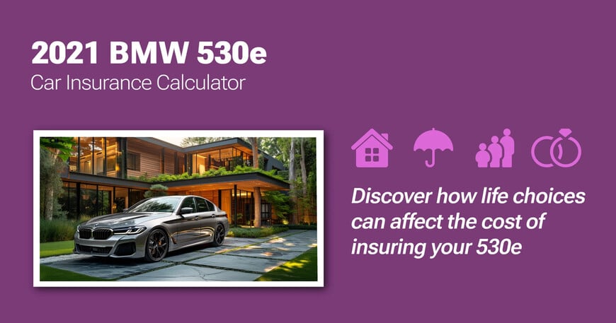 2021 BMW 530e car insurance calculator image