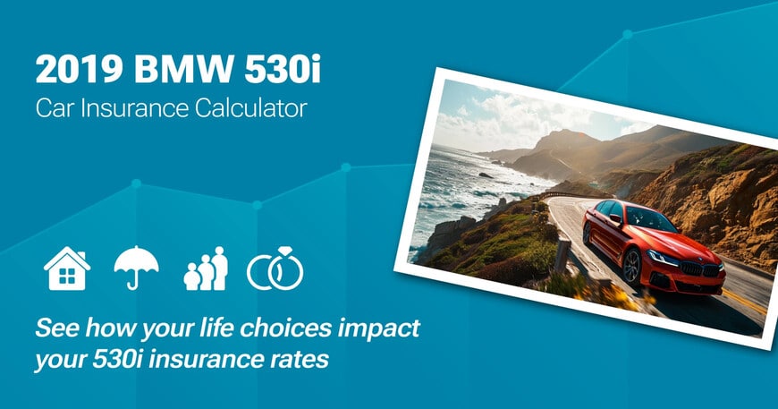 2019 BMW 530i car insurance calculator image