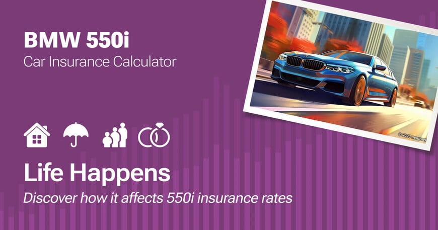 BMW 550i car insurance calculator image