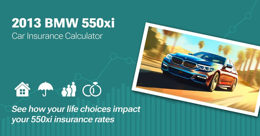 2013 BMW 550xi car insurance calculator image