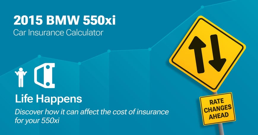 2015 BMW 550xi car insurance calculator image