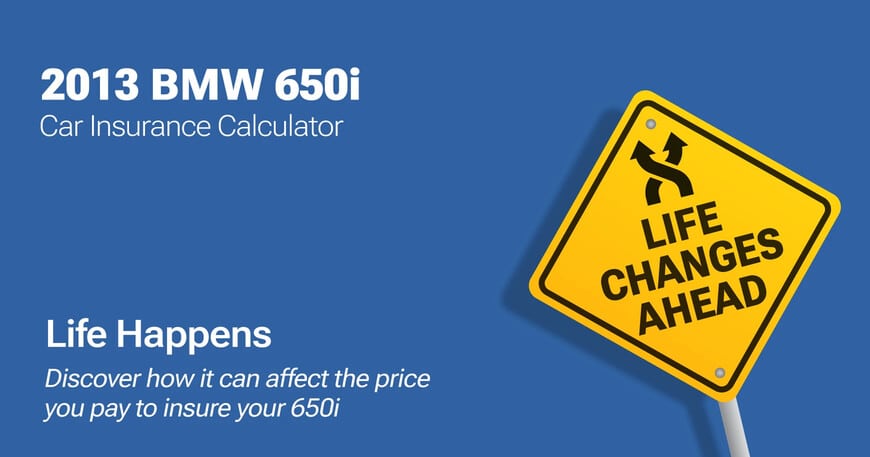 2013 BMW 650i car insurance calculator image