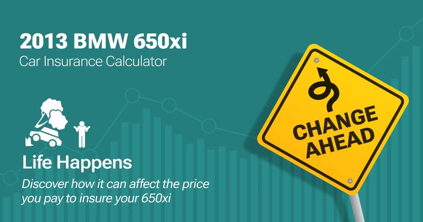 2013 BMW 650xi car insurance calculator image