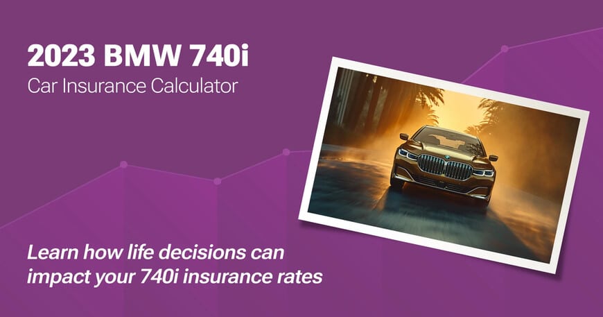 2023 BMW 740i car insurance calculator image