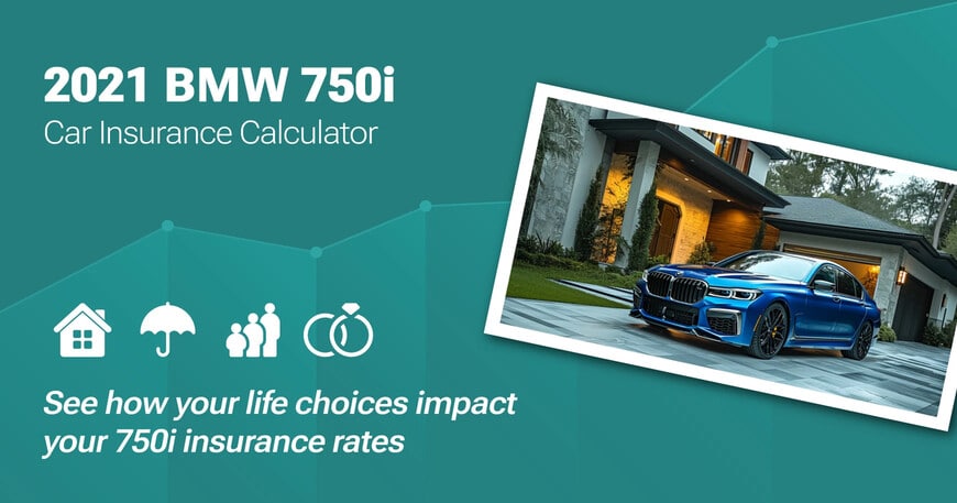 2021 BMW 750i car insurance calculator image