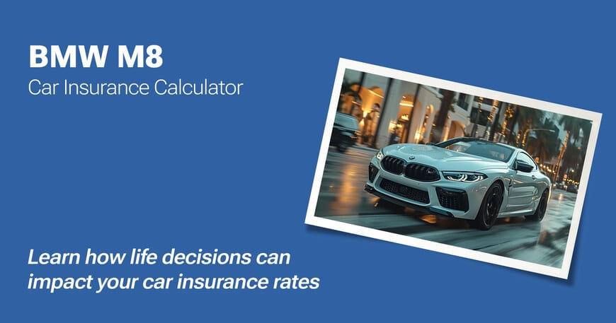 BMW M8 car insurance calculator image