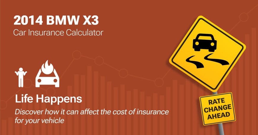 2014 BMW X3 car insurance calculator image