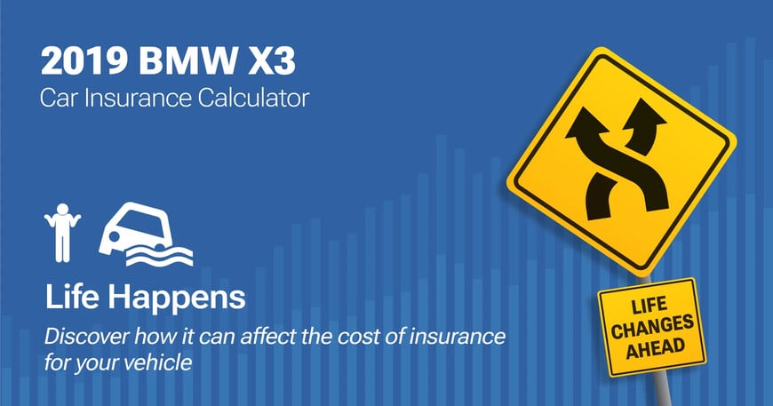 2019 BMW X3 car insurance calculator image