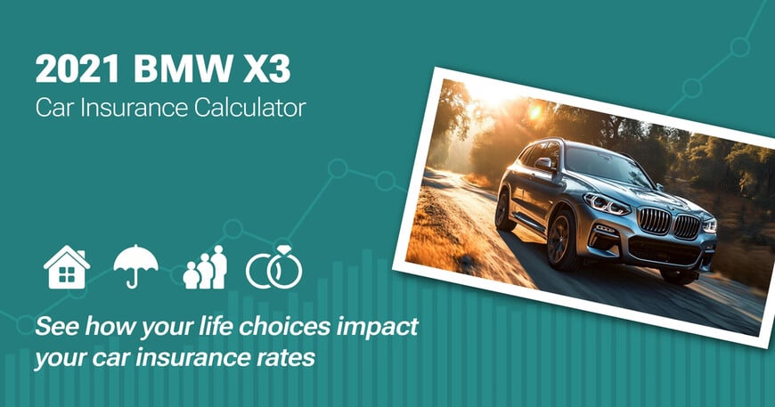 2021 BMW X3 car insurance calculator image