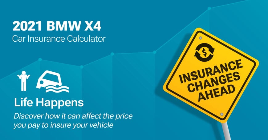 2021 BMW X4 car insurance calculator image