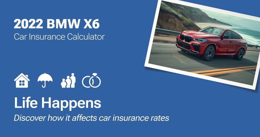 2022 BMW X6 car insurance calculator image