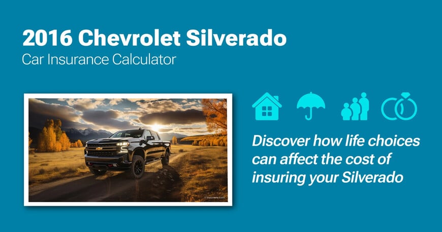 2016 Chevrolet Silverado car insurance calculator image