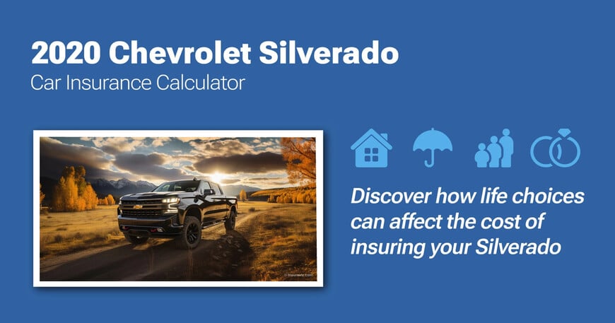 2020 Chevrolet Silverado car insurance calculator image