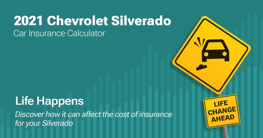 2021 Chevrolet Silverado car insurance calculator image