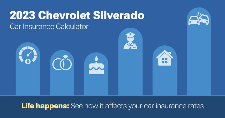 2023 Chevrolet Silverado car insurance calculator image