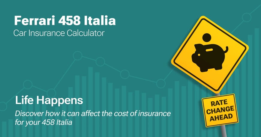Ferrari 458 Italia car insurance calculator image