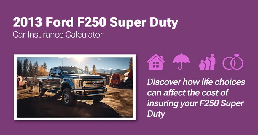 2013 Ford F250 Super Duty car insurance calculator image