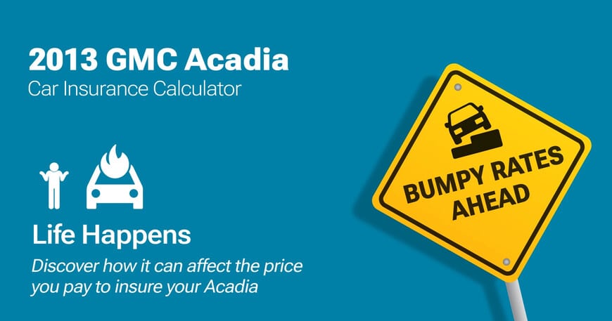 2013 GMC Acadia car insurance calculator image