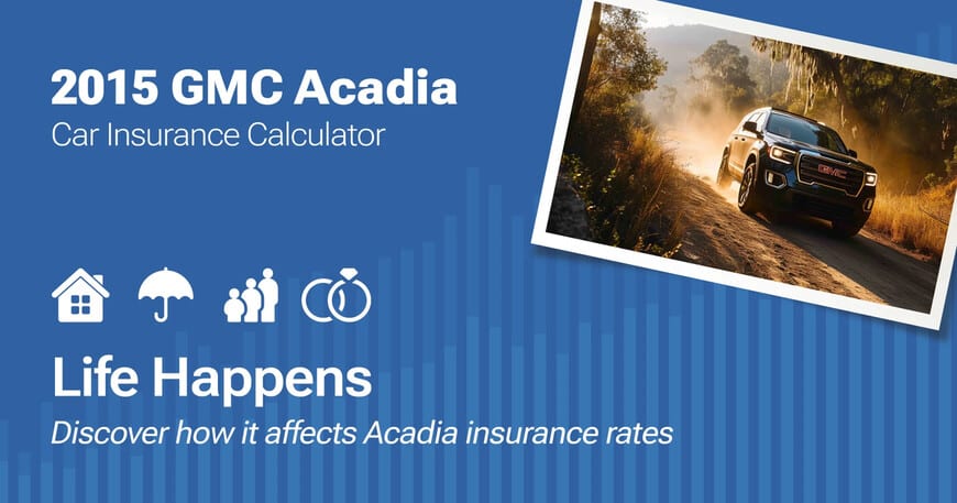 2015 GMC Acadia car insurance calculator image