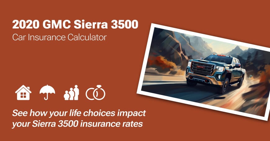 2020 GMC Sierra 3500 car insurance calculator image