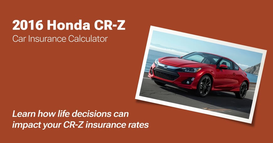 2016 Honda CR-Z car insurance calculator image