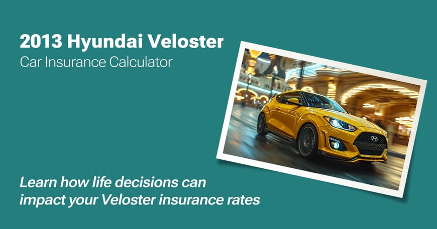 2013 Hyundai Veloster car insurance calculator image