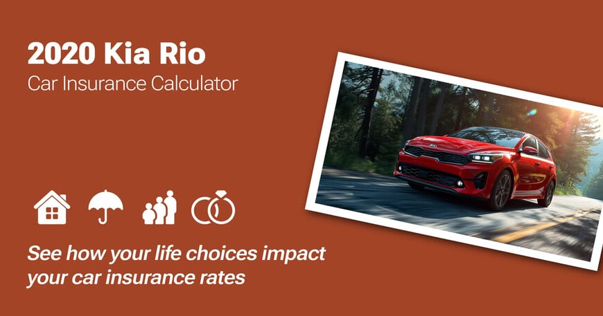 2020 Kia Rio car insurance calculator image