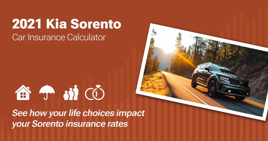 2021 Kia Sorento car insurance calculator image