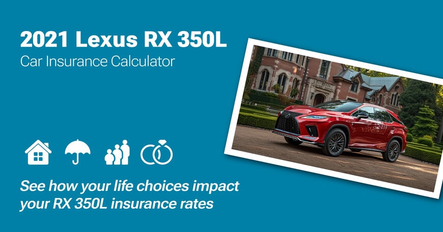 2021 Lexus RX 350L car insurance calculator image