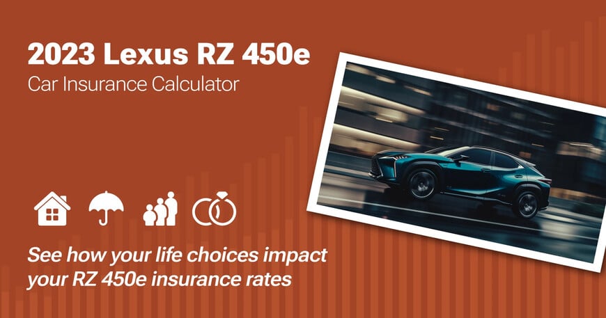 2023 Lexus RZ 450e car insurance calculator image