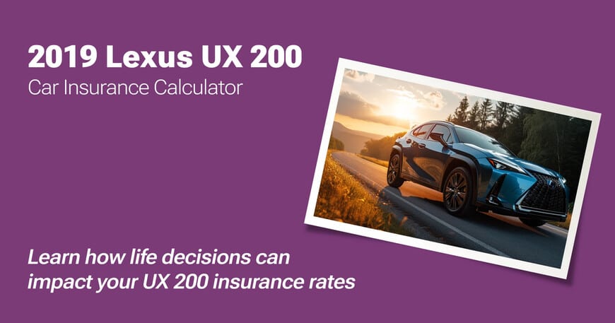 2019 Lexus UX 200 car insurance calculator image