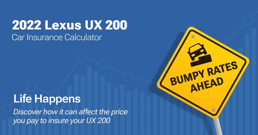 2022 Lexus UX 200 car insurance calculator image
