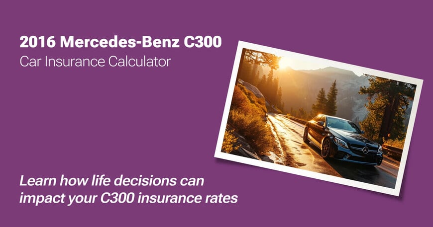 2016 Mercedes-Benz C300 car insurance calculator image