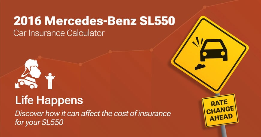 2016 Mercedes-Benz SL550 car insurance calculator image