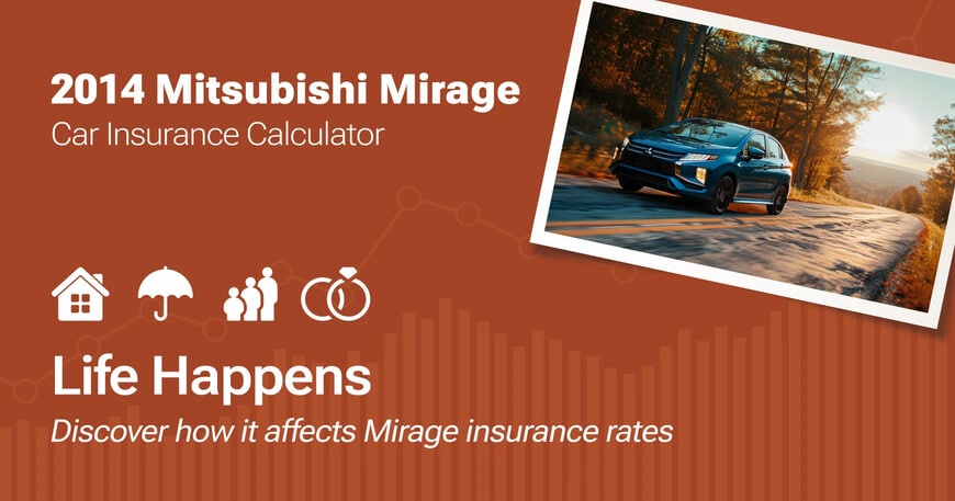 2014 Mitsubishi Mirage car insurance calculator image