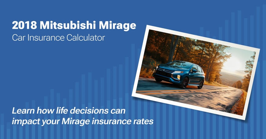 2018 Mitsubishi Mirage car insurance calculator image