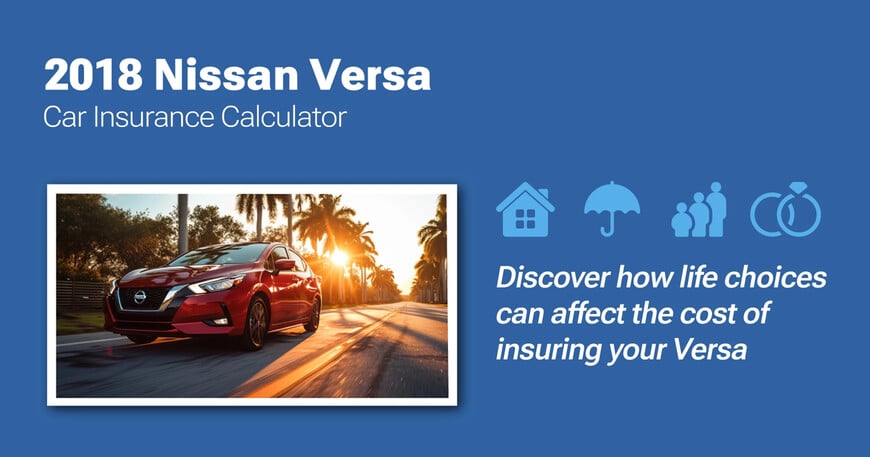 2018 Nissan Versa car insurance calculator image