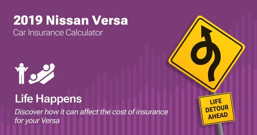 2019 Nissan Versa car insurance calculator image