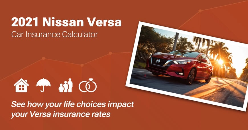 2021 Nissan Versa car insurance calculator image