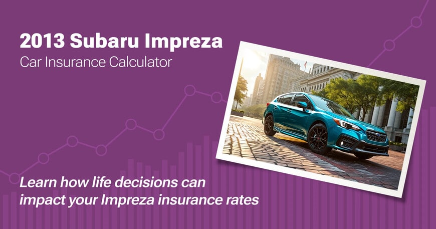 2013 Subaru Impreza car insurance calculator image