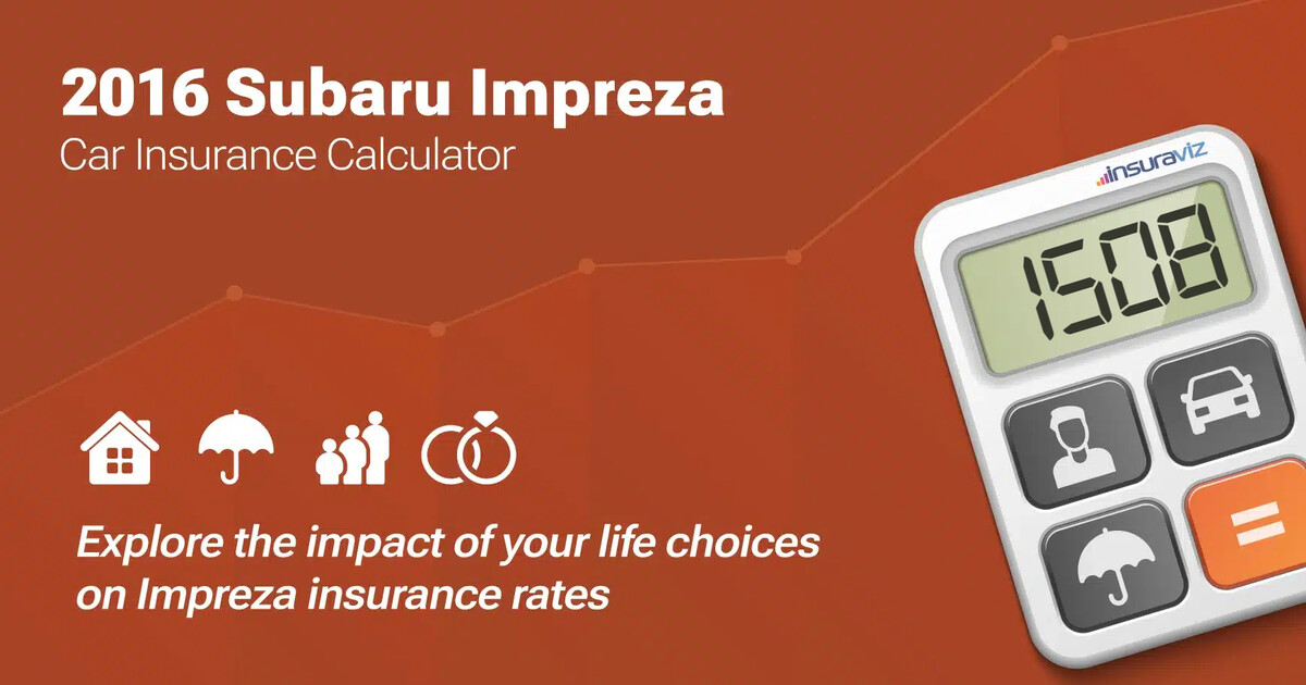Subaru Wrx Insurance Rates 2016 Subaru Impreza Car Insurance Calculator: Instant Rates