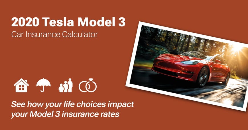 2020 Tesla Model 3 car insurance calculator image